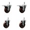 Service Caster 4 High Temp Glass Filled Nylon 7/16'' Stem Caster Set 2 Total Lock Brakes, 4PK SCC-GRTTL20S414-GFNSHT-716138-2-S-2 - alternate 1